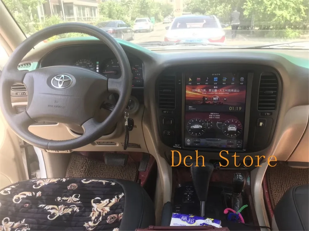 12,1 ''tesla стиль Android 8,1 автомобильный dvd-плеер gps навигация для TOYOTA LAND CRUISER lc100 1999 2000 2001 2002 Lexus lx470 PX6