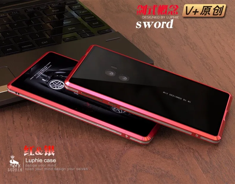 Чехол Luphie для Xiaomi mi x, чехол с металлической рамкой, чехол для телефона для Xiaomi mi x, двойная цветная задняя крышка, противоударный
