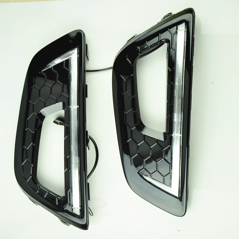 1 pair Dimming style Relay LED Car DRL daytime running lights with fog lamp for focus 4 2015 | Автомобили и мотоциклы