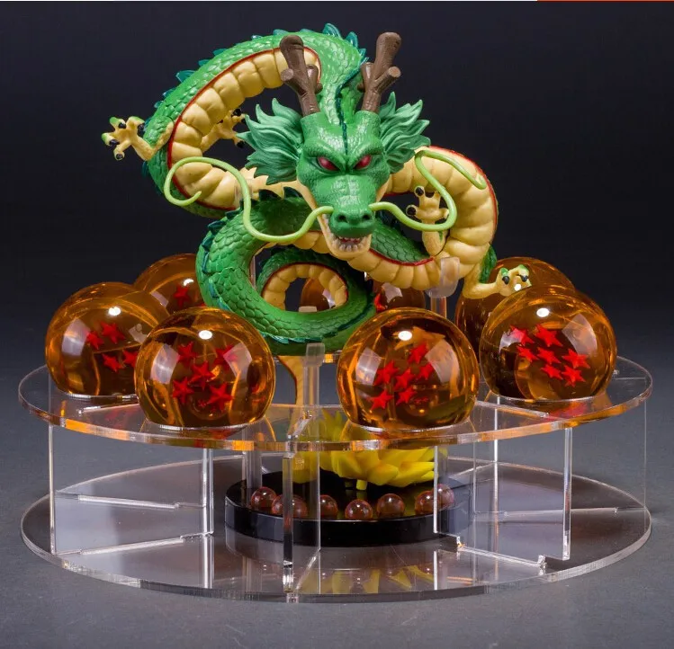 Dragon Ball Z фигурки Shenron фигурка Shenlong Dragon Ball с шариками набор+ 7 шт. хрустальные стрекозы+ акриловая полка