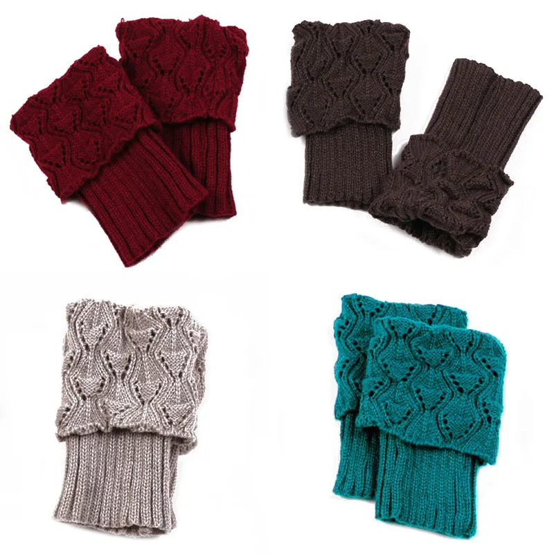 1 пара Женский вязаный манжет для ботинок вязаные гетры носки зимние NFE99|Гетры| |