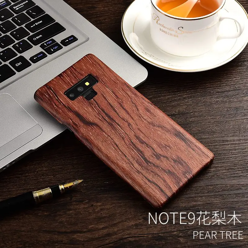 Натуральный Деревянный чехол для телефона для samsung galaxy note 9 note9 чехол из красного дерева/палисандр/Черный лед дерево/оболочка(настоящее дерево) крышка