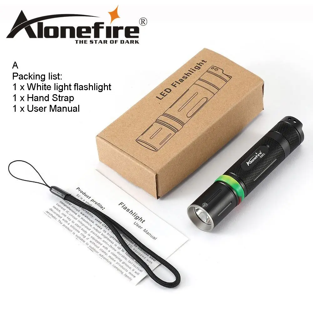 Tactics flashlight A AloneFire X001 Cree xml L2 Мини Тактический светодиодный светильник 18650 Фонарь карманный светильник ручка светильник водонепроницаемый светильник Lanterna - Испускаемый цвет: Tactics flashlight A
