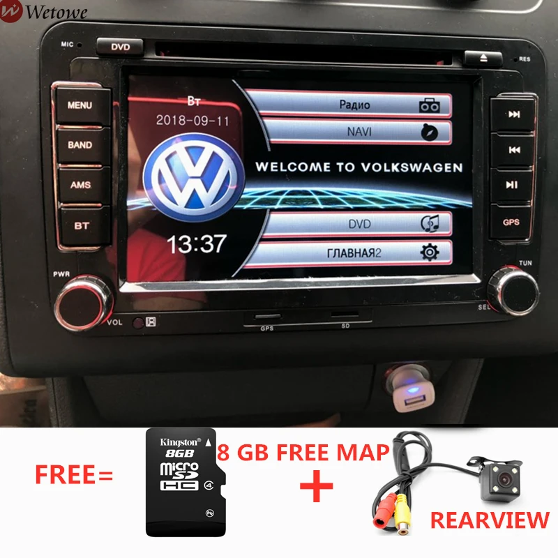 Автомобильный DVD плеер WETOWE D6 двойной DIN BLUETOOTH fm радио GPS автомобильный