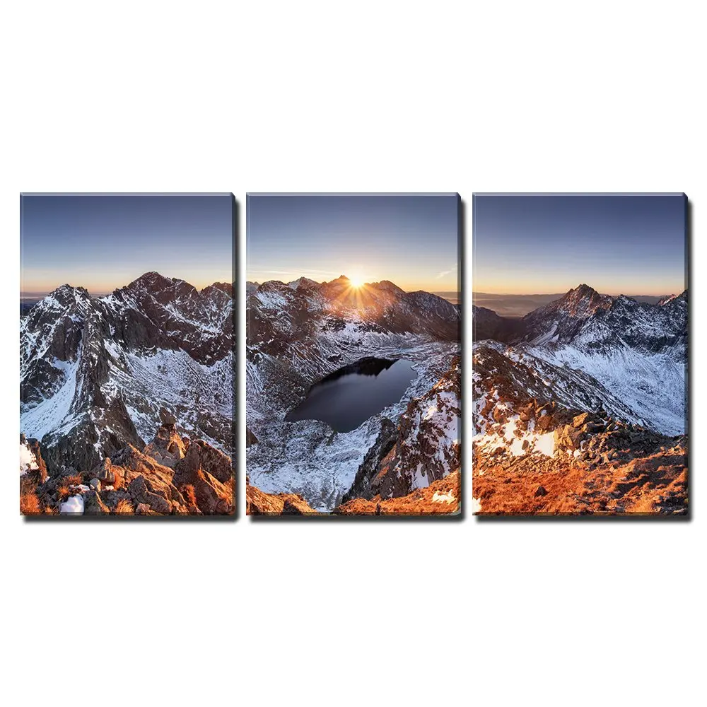 3 шт. холст стены Искусство горы панорама на зиму осень в Словакии Татры