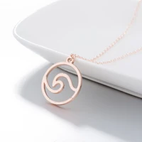 daisies wave necklaces geometric round circle waves pendant necklace collares choker jewelry