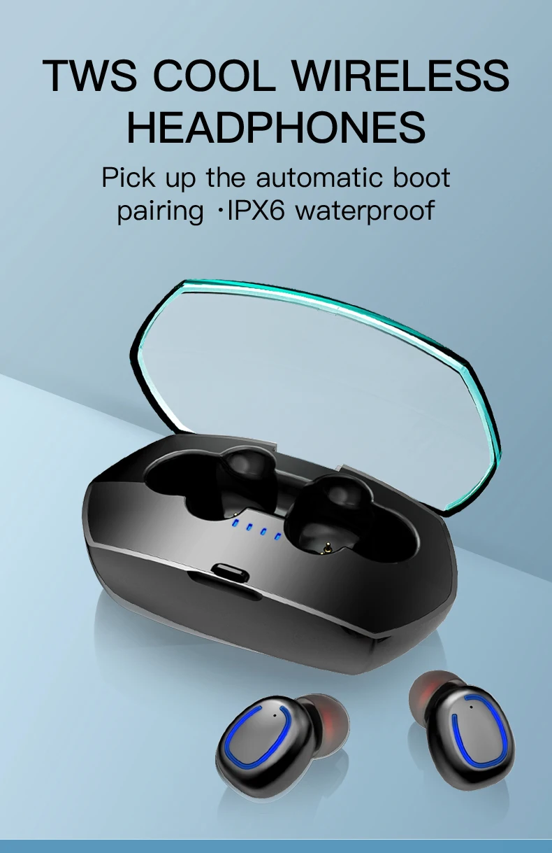 YMJ Bluetooth 5 0 наушники-вкладыши TWS true wireless stereo 3D наушники спортивные IPX6