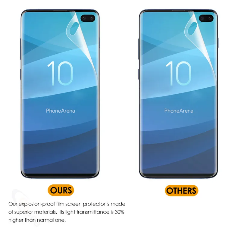 Qosea ( 3 шт.) для Samsung Galaxy S10 Plus защита экрана Ультрапрозрачная Передняя пленка Lite E