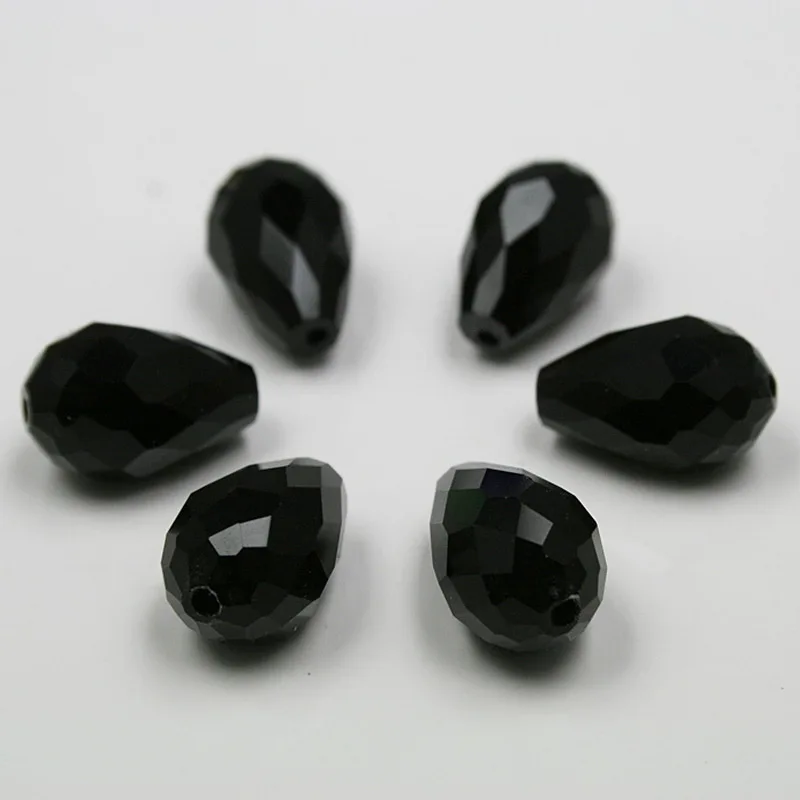 Лидер продаж прибл. 10 шт./лот граненые стеклянные шарики 10х15 мм в форме слезы