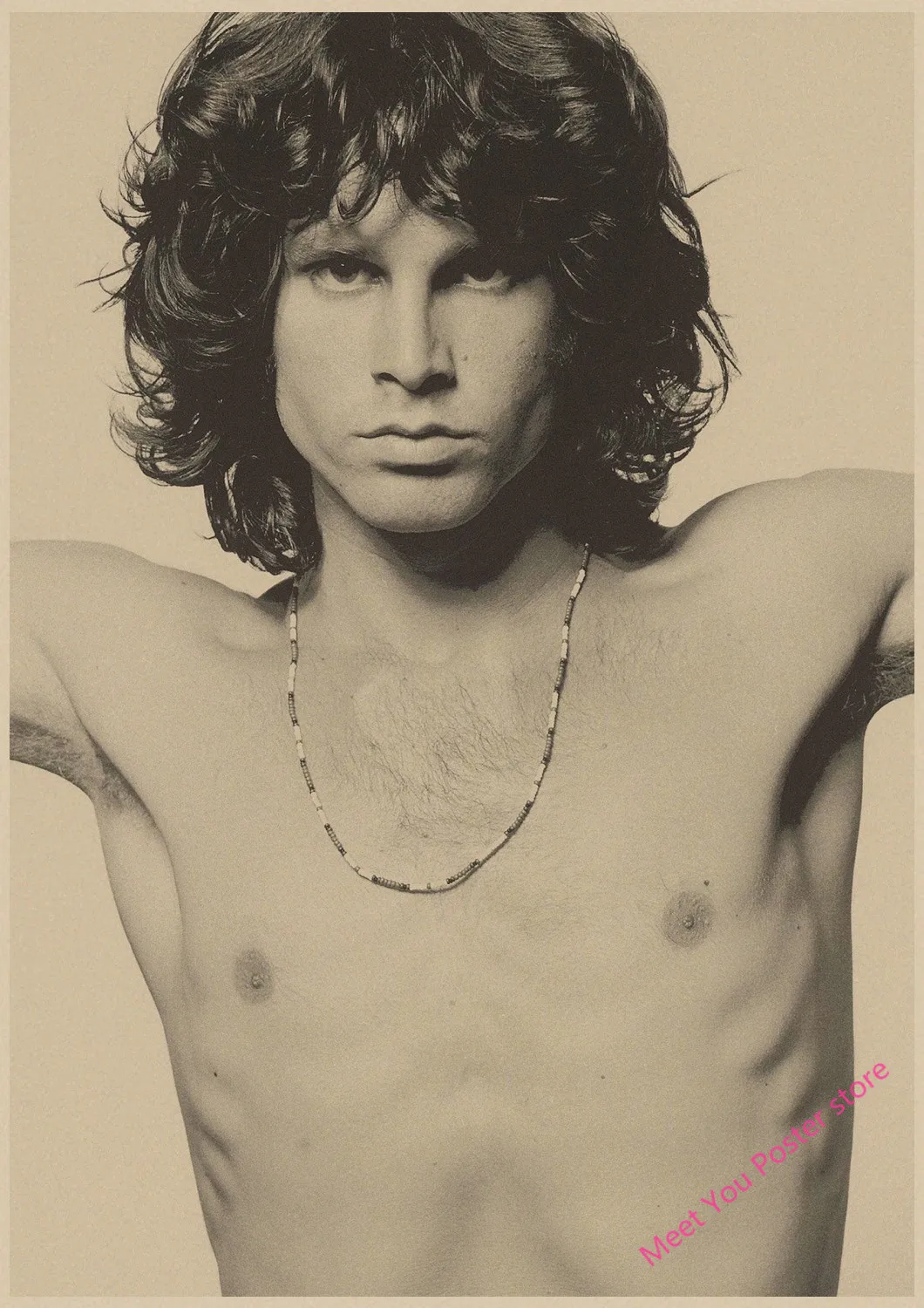 The Doors Jim Morrison Винтаж Ретро Рок-Группа Музыка Гитара матовая крафт-бумага плакат Настенная Наклейка домашний декор A1