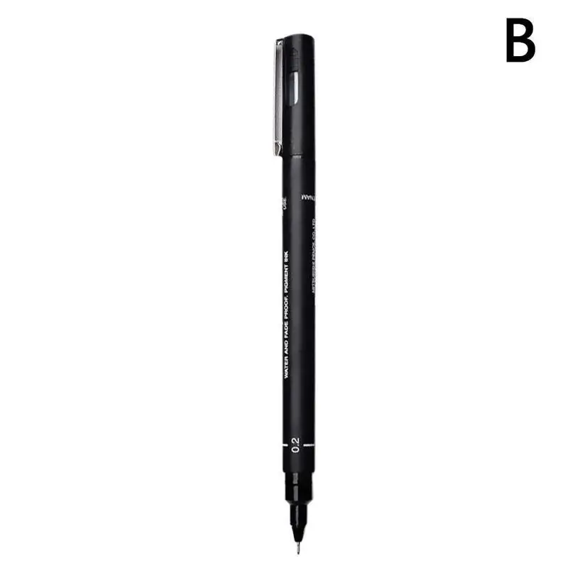 1 шт. Fineliner Pigma Micron ручка для рисования 005 01 02 03 05 08 водостойкая ручка для Аниме комиксов не цветущий прочный художественный маркер - Цвет: B