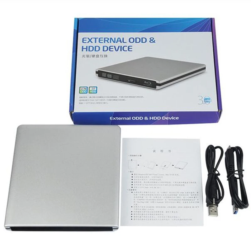 Внешний оптический привод DVD Type C + USB 3 0 комбинированный Blu Ray BD ROM 3D проигрыватель