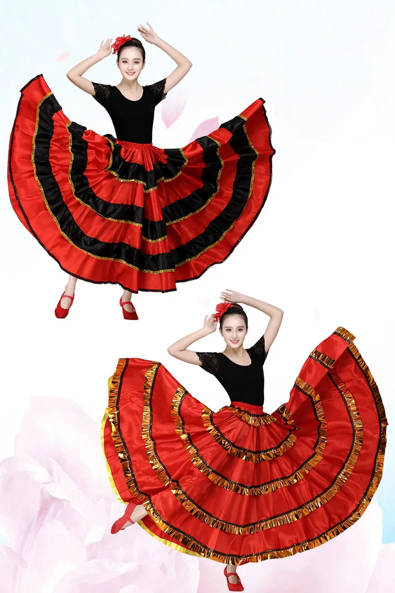 Новейшая Сексуальная скидка испанская коррида платье для танца живота юбка