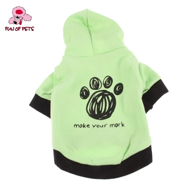 2017 Прохладный Стильный Paw Pattern Пальто с капюшоном для домашних животных Товары