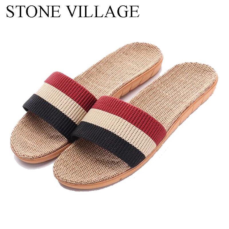 Летние Новые льняные тапочки STONE Town домашняя обувь шлепанцы женские Тапочки|linen