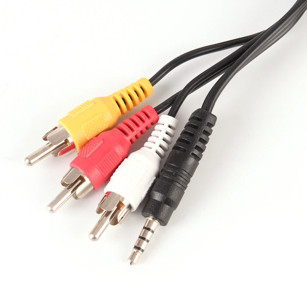 

3.5mm Jack Plug Male to 3 RCA Adapter Connectors High Quality 3.5 to RCA Male Audio Video AV Cable Wire Cord 1.5M