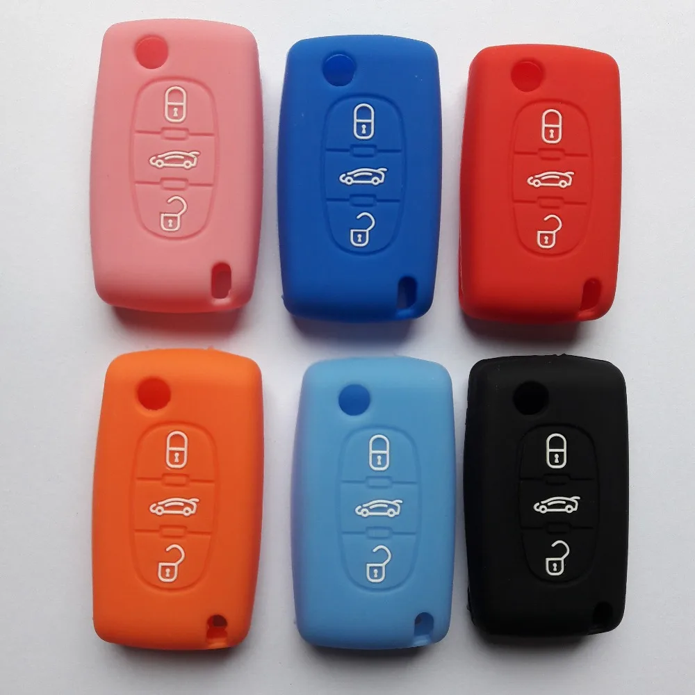 Чехол книжка для ключа с дистанционным управлением силиконовый чехол брелок PEUGEOT