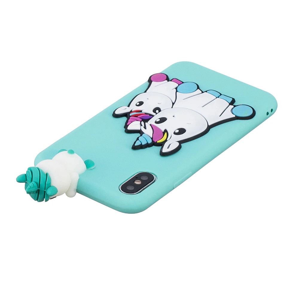 PDBG Мягкий ТПУ чехол для iPhone XS Max Fundas 6 6S 7 8 Plus X XR 5 5S мультяшная кукла игрушка чехлы