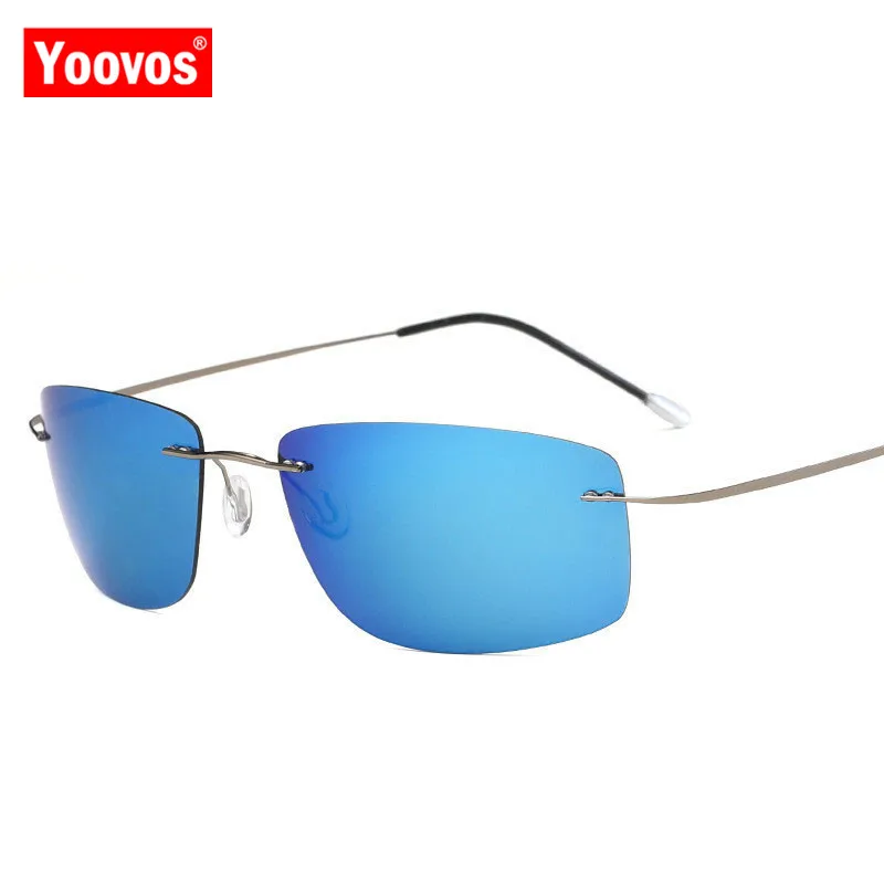 

Yoovos 2021 Polarized TAC Titanium Rimless Sunglasses Men Luxury Man/Women Sun Glasses Classic Vintage Shopping UV400 Outdoor