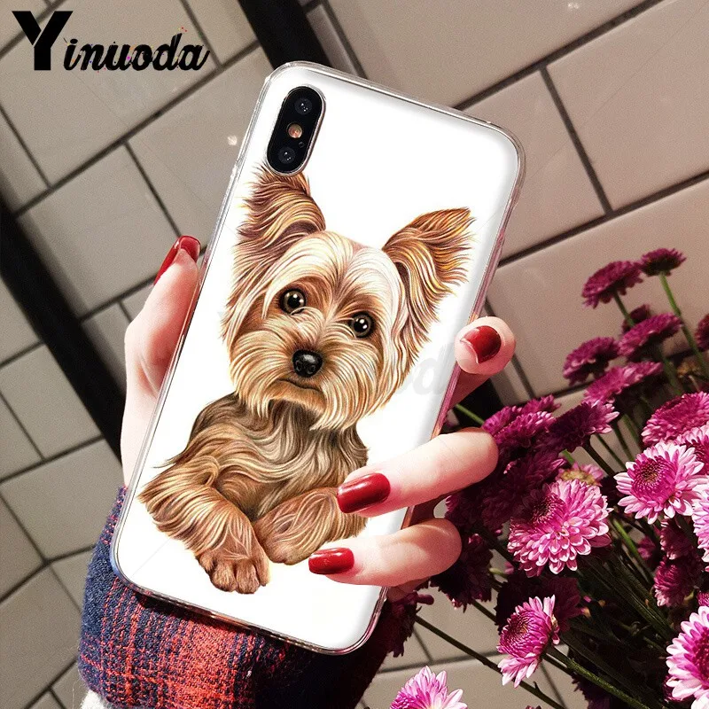 Умный чехол Yinuoda йоркширского терьера для iPhone 8 7 6 6S Plus 5 5S SE XR X XS MAX|Чехлы-накладки| |