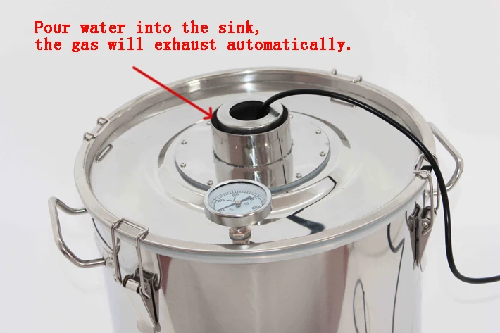 Большой Ёмкость! 65L бытовая из нержавеющей стали уплотнения воды