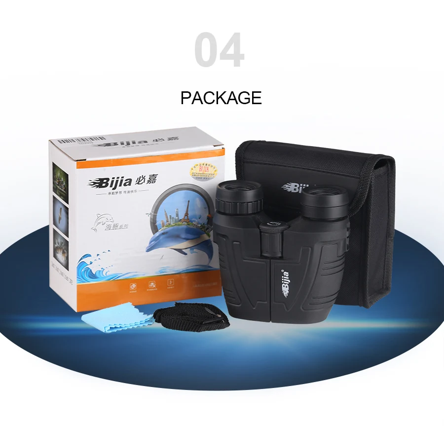 BIJIA 12x25 BAK4 Призма Порро открытый бинокль Профессиональный портативный бинокль телескоп для охоты спорта жизни водонепроницаемый