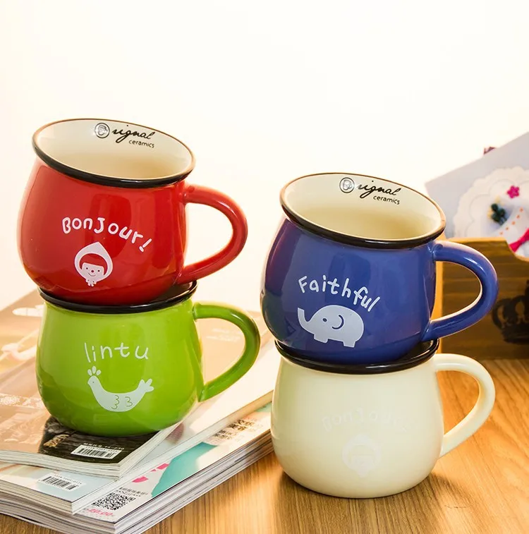 

Retro creative ceramic cup pot-bellied cups Milk for breakfast a cup of coffee cup Glaze mug