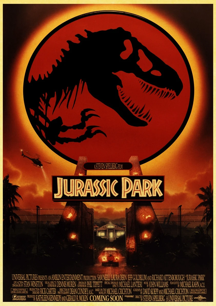 E. /JAWS/The Termina/парк юрского периода спилберга фильм плакаты ретро настенные плакаты художественная печать живопись наклейки на стену