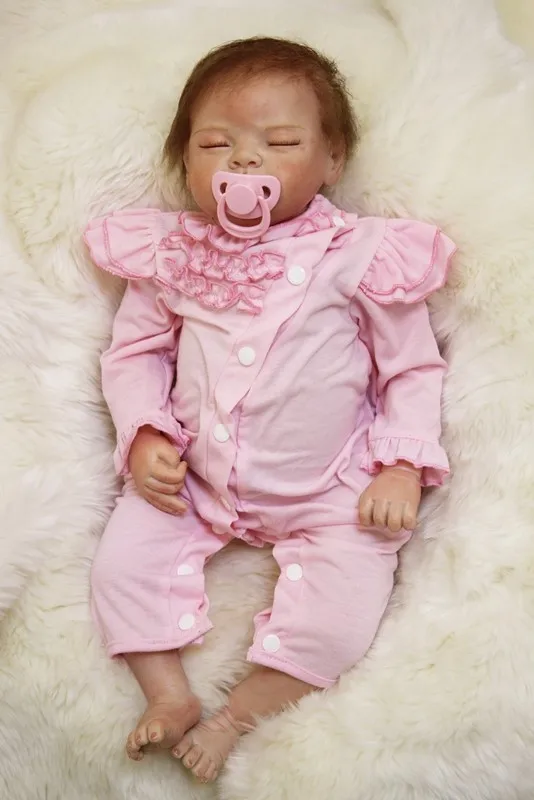 Игрушки для девочек силиконовая Кукла reborn 55 см|reborn silicone baby dolls|silicone dollboneca |