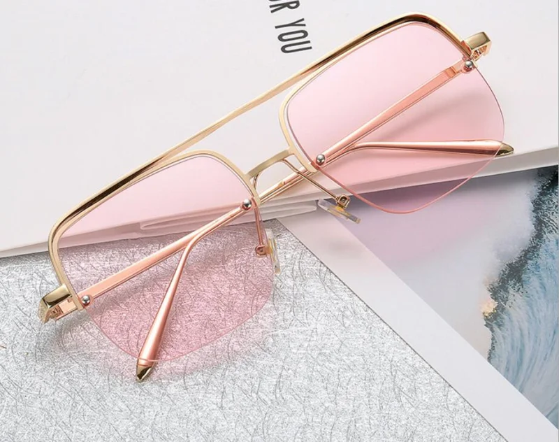

Fashion Stylish Sunglasses Candy Metal Designer Vintage Sunglass Shades for Women Mens Holiday Accessories KX8576