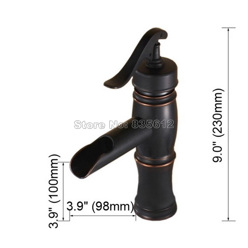 

Bathroom Faucet / NEW "Water Pump Look" Style Black Oil Rubbed Bronze Single Hole Deck Mounted Vessel Sink Mixer Taps Whg012