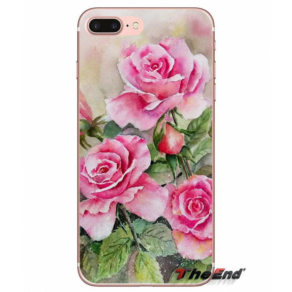 Силиконовый чехол для Xiaomi Redmi 4 3 3S Pro Mi3 Mi4 Mi4i Mi4C Mi5 Mi5S Mi Max Note 2 Flower WaterColor Painting|silicone