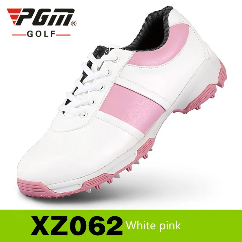 

2018 PGM new womens genuine leather golf shoes without spikes ultra soft super breathable waterproof golf shoes