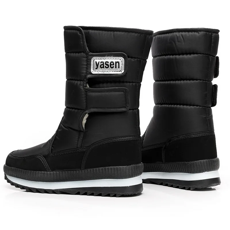Зимние женские ботинки водонепроницаемые зимние зимняя обувь на толстом меху
