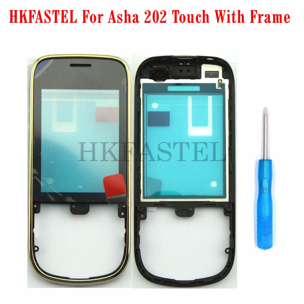 HKFASTEL оригинальный сенсорный чехол с рамкой для Nokia Asha 202 корпус + экран дигитайзер