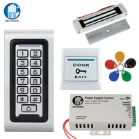 waterproof ip68 access control system kit 125khz rfid keypad metal board power supply electric lock door exit switch outdoor