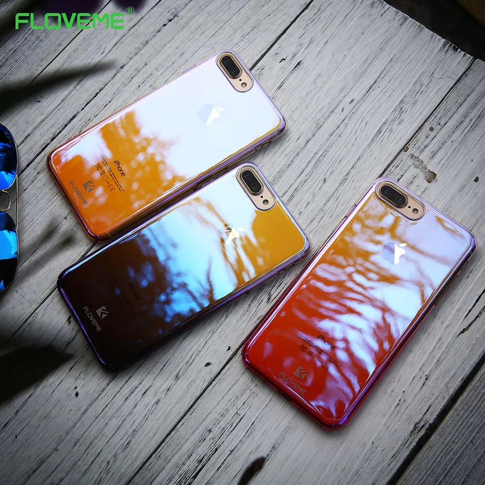 Floveme Blue Ray чехол для iPhone X 8 6s 6 7 Plus 5S 5 Чехол градиент Samsung galaxy S8 S7 S6 Edge Note снарядов