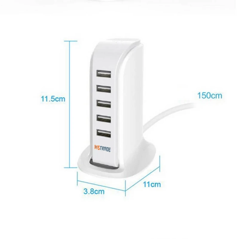 USB зарядное устройство, 5 портов, быстрая зарядка, настенное зарядное устройство, 5 В, 2.1A адаптер для samsung, iphone, планшета, портативная зарядка для телефона, для ЕС/США/Великобритании