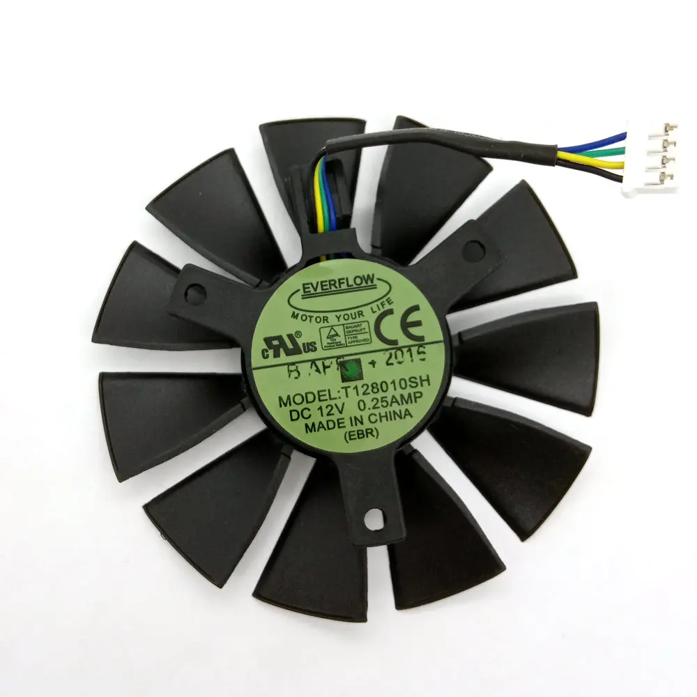 Оригинальный охлаждающий вентилятор для видеокарты Grphics T128010SH 12 В 4 0 А линии шаг 7 5