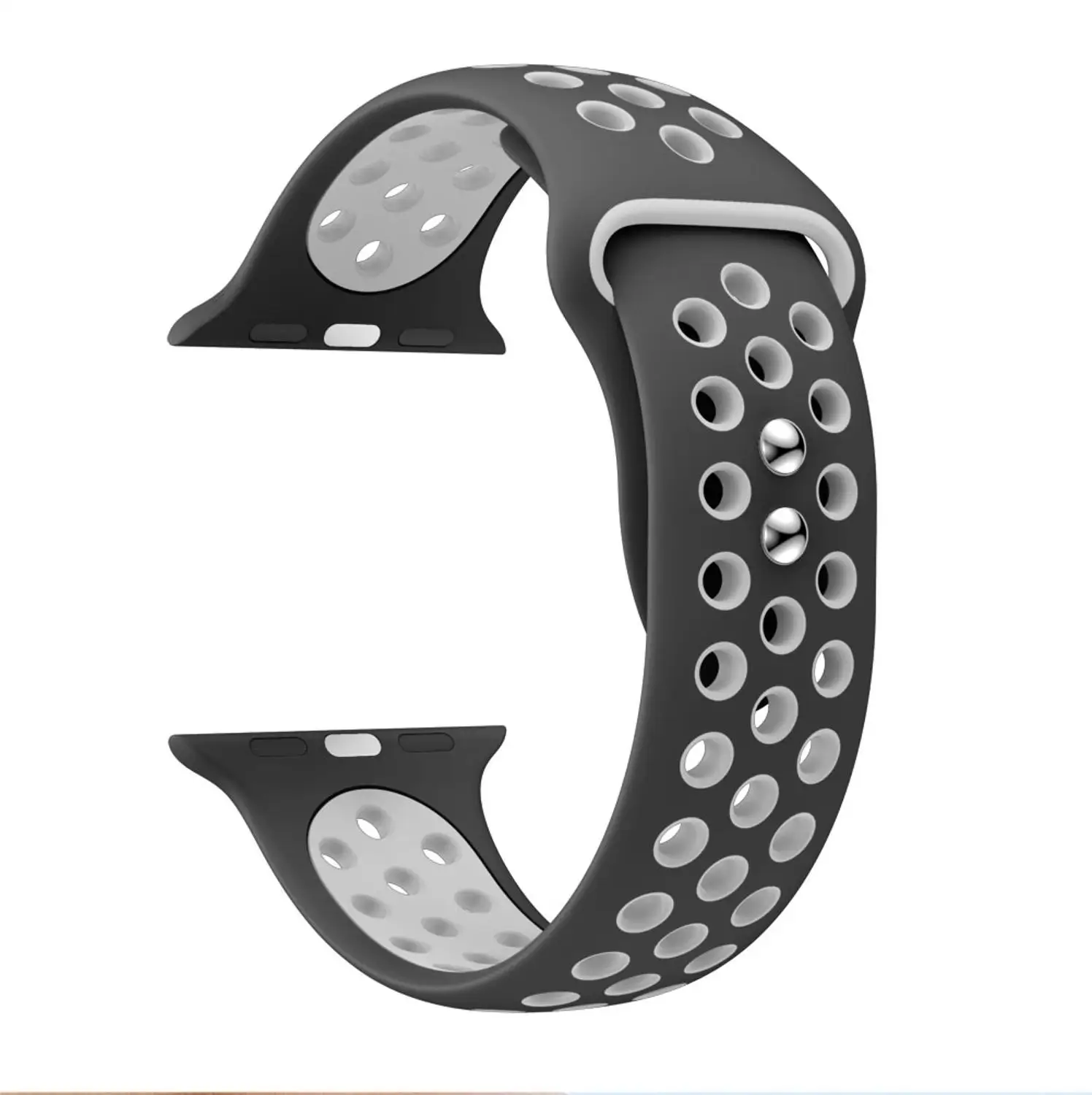 D Correa для apple watch серии 1/2/3/5, 42 мм, 38 мм, ремешок для запястья адаптер для наручных часов iwatch, 4 40 мм 44 мм разноцветных резиновых полосок Спорт на открытом воздухе силиконовый - Цвет ремешка: D
