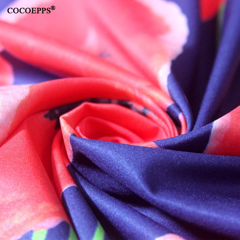 Женское длинное платье с цветочным принтом пляжное большого размера 5XL 6XL|print maxi