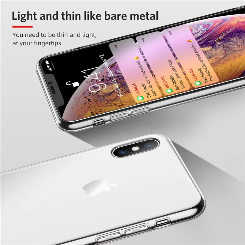 Мягкий чехол USLION карамельного цвета для телефона iPhone 11 Pro Max 6 S 7 8 Plus прозрачный X XR - Фото №1