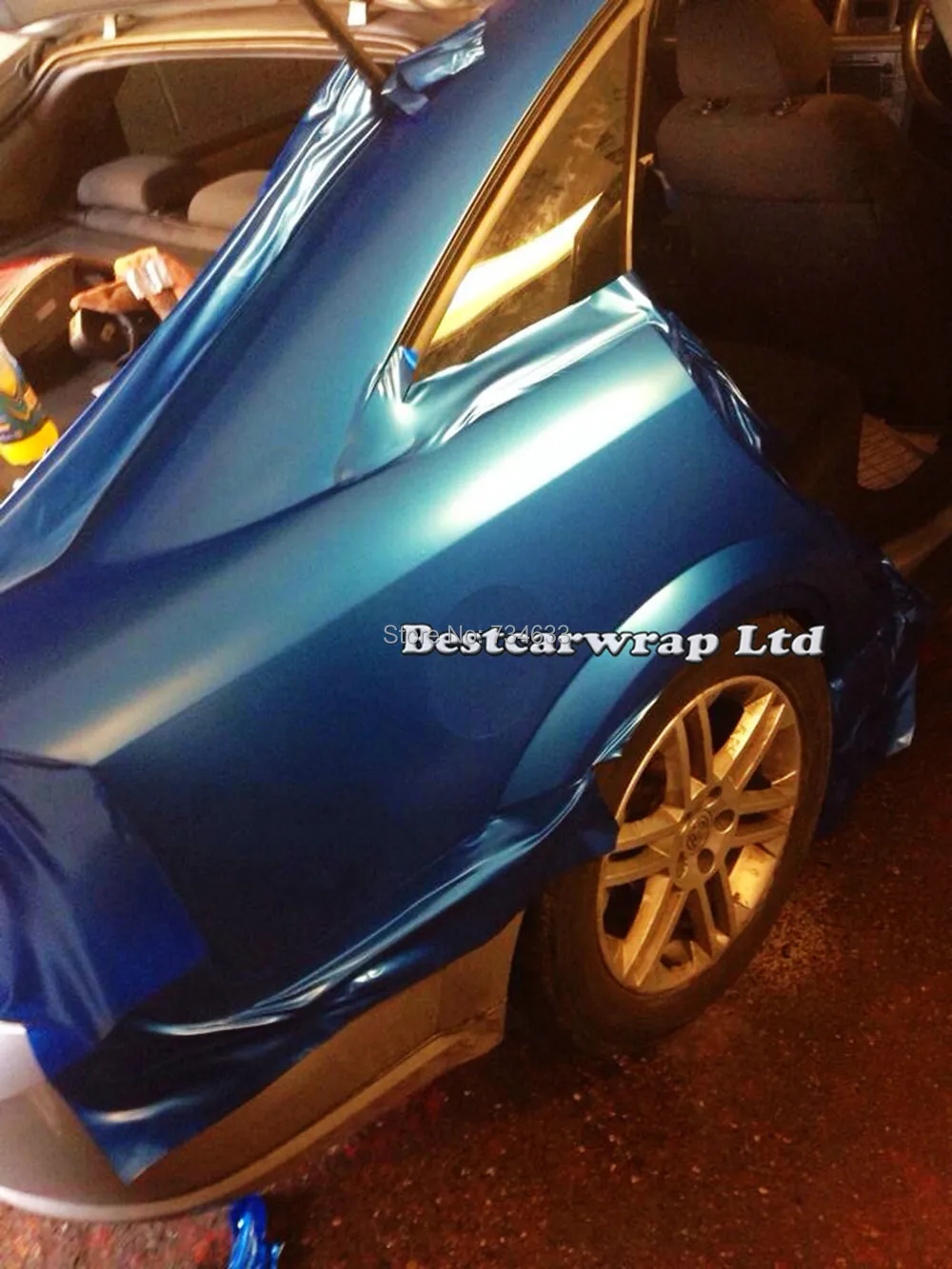 Жемчужно синий матовый винил Обёрточная бумага отпуска воздуха Электрический