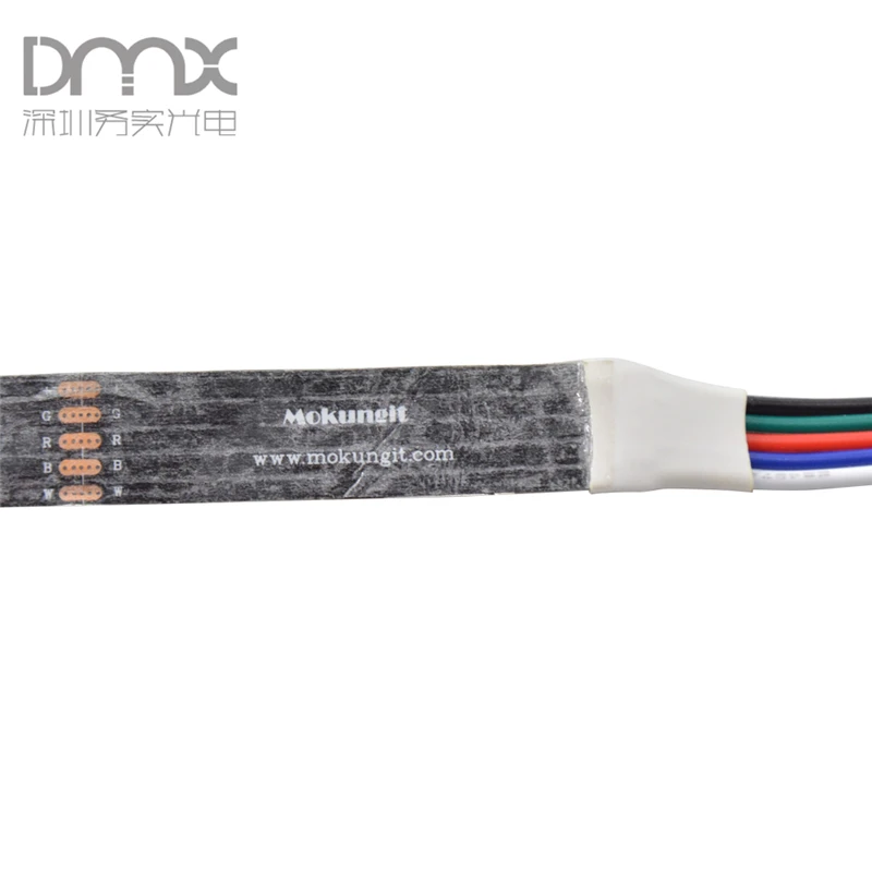 Mokungit 5 м/лот 4 в 1 Светодиодная лента RGBW 5050 DC12V 24V гибкая 60 LED/m светодиодная лампа RGB +
