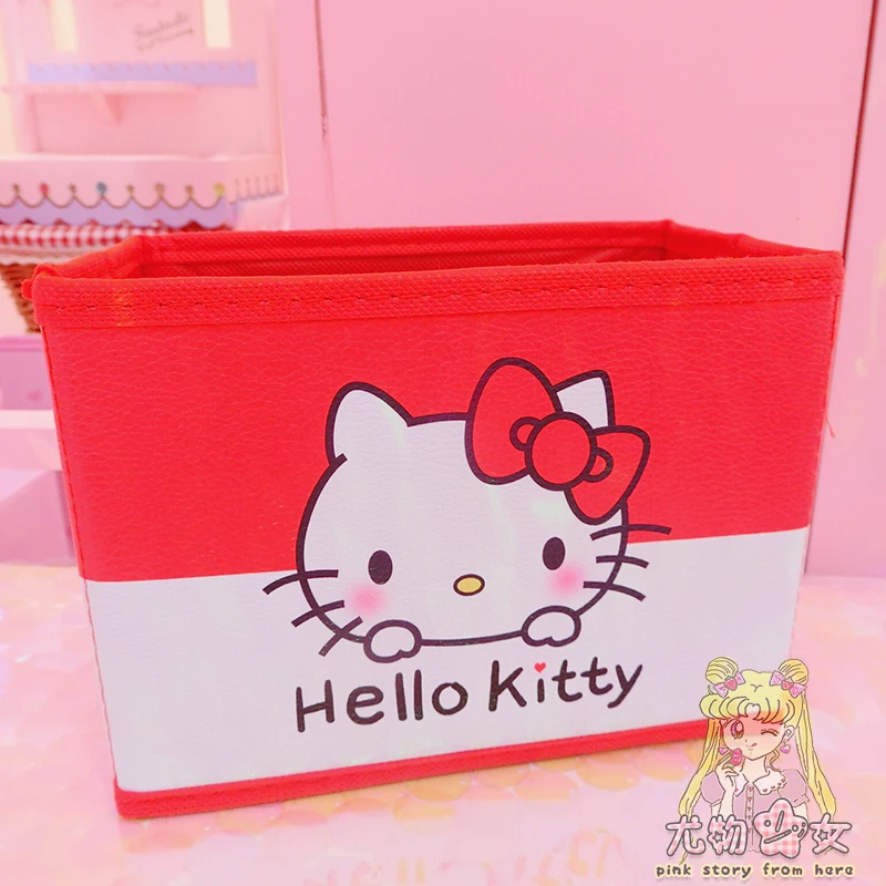 Мультфильм Хелло Китти моя мелодия Cinnamoroll пудинг собака милые косметички женский макияж сумки игрушки складной ящик для хранения сумка