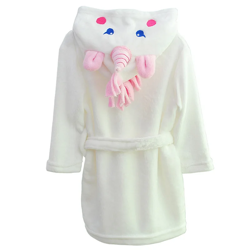 Детский Пижамный халат с милым единорогом Elf Фланелевая пижама животными для