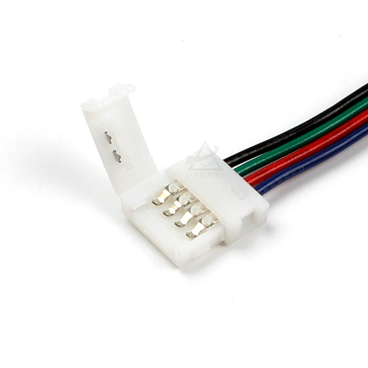 Free Shipping 5pcs/lot LED RGB 4 pin Connector Adapter For 5050 Strip 10mm Width 2 | Освещение