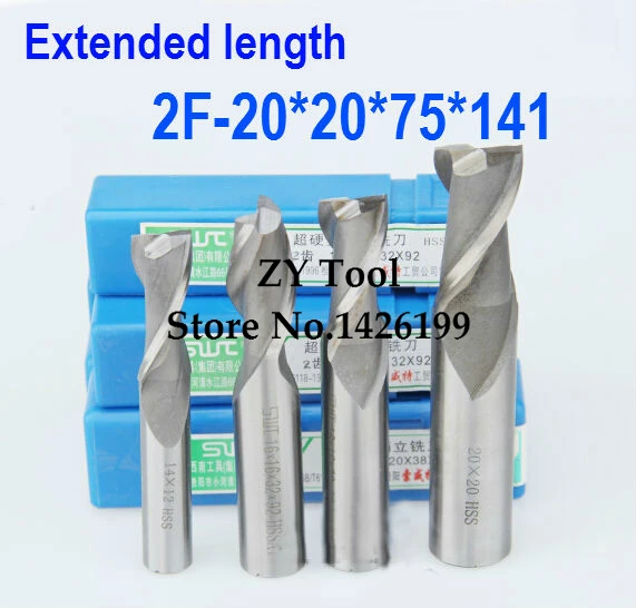 

2pcs /set 20.0mm 2 Flute HSS & Extended Aluminium End Mill Cutter CNC Bit Milling Machinery tools Cutting tools.Lathe Tool