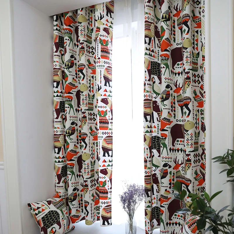 Мультфильм олень Сова Затемняющая штора с принтом для гостиной твердая оконная в