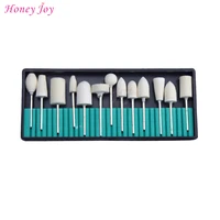13pcs grinding stone head nail drill bits for nail machine wool mounted point polish tool rotary point burrs for nail art salon